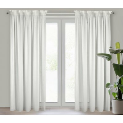 EUROFIRANY ZÁCLONA NA PÁSCE MELINDA 135X270 CM BÍLÁ – Hledejceny.cz