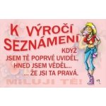 Průkaz K výročí seznámení – Hledejceny.cz