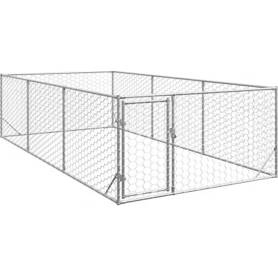 vidaXL Venkovní psí bouda s dveřmi 200 x 400 x 100 cm pozinkovaná ocel 11461.4105412 – Sleviste.cz