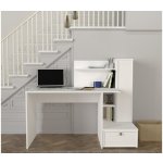 ASIR Psací stůl s policí BR2 bílá, borovice atlantic – Hledejceny.cz