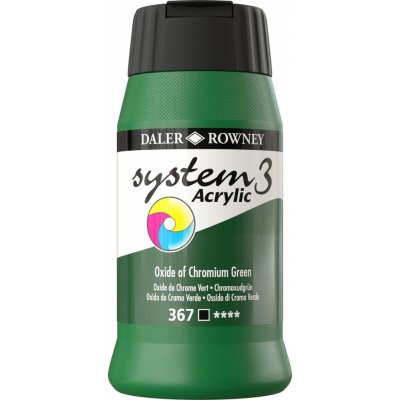Daler Rowney System3 akrylová barva oxide of chromium green 500 ml 1 ks – Hledejceny.cz