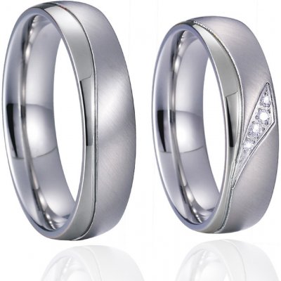 Steel Wedding Snubní prsteny chirurgická ocel SPPL026 – Zboží Dáma