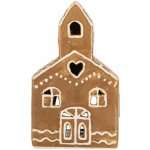 Clayre & Eef Svícen na čajovou svíčku perníková chaloupka, 10 × 10 × 16 cm – Hledejceny.cz