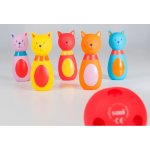 LUDI baby bowling kočičky set 5 soft kuželek s koulí – Zbozi.Blesk.cz