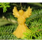 Včelařství Thomayer Vánoční ozdoba andělíček z pravého včelího – Zboží Dáma