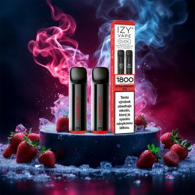 Izy Vape Izy Click Strawberry Ice Chladivá jahoda 2x2ml – Zboží Dáma