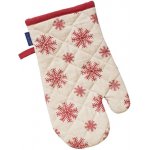 SCANquilt chňapka RUKAVICE DEKORO vločky béžovočervenobílá 14 x 31 cm – Hledejceny.cz