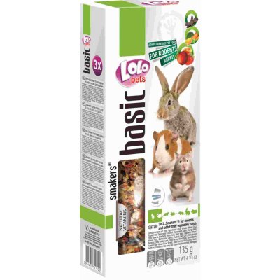 LOLO SMAKERS 3v1 klasy ovoce zelenina carob Hlodavec 135 g – Zboží Dáma