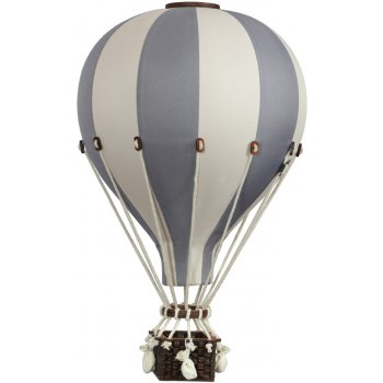 Super balloon dekorační horkovzdušný balón šedá/béžová S