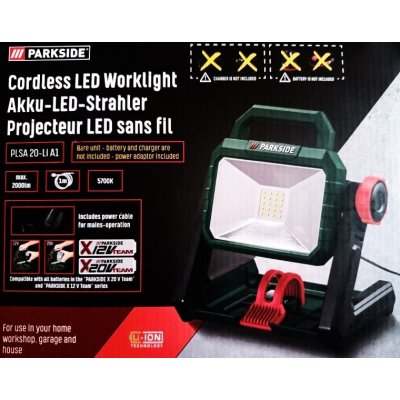 PARKSIDE Aku LED reflektor PLSA 20-Li A1 – bez akumulátoru a nabíječky