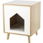 Trixie Dřevěná boudička ISA na nožkách 40 x 50 x 40 cm světlehnědá/bílá – Zbozi.Blesk.cz