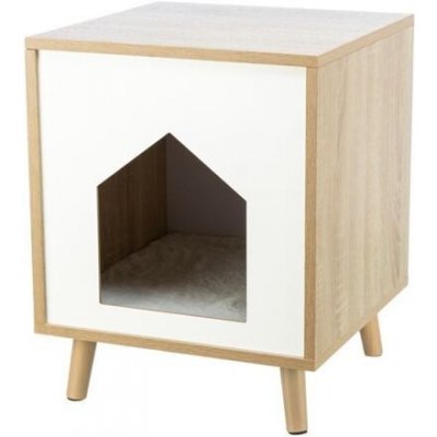 Trixie Dřevěná boudička ISA na nožkách 40 x 50 x 40 cm světlehnědá/bílá – Zbozi.Blesk.cz