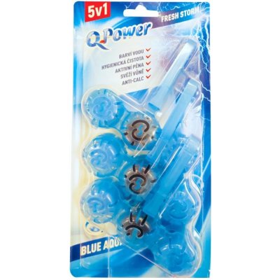 Q-Power Tuhý WC závěs Blue Aqua Fresh Storm 3 x 40 g – Hledejceny.cz