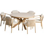 Kave Home zahradní set stolu Mirtia a šesti židlí Sirte Béžový – Hledejceny.cz