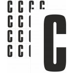 Písmena samolepící černá C samolepící vinylová fólie velikost znaku 95 mm – Hledejceny.cz