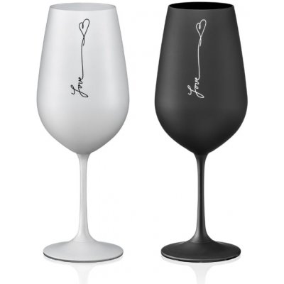 Crystalex Sklenice na červené a bílé víno Love II. 2 x 550 ml – Zboží Mobilmania