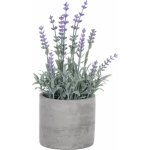 Umělá Levandule v květináči, šedá, 10 x 10 x 21 cm – Sleviste.cz