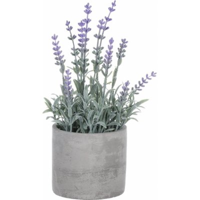 Umělá Levandule v květináči, šedá, 10 x 10 x 21 cm – Sleviste.cz