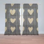Záclony Zlatá srdíčka: 2 ks - 150x250 cm - Sablio – Hledejceny.cz