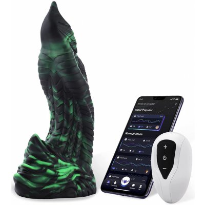 HiSmith Wildolo Glow in the Dark Fantasy Dildo with App Green 24 cm – Zbozi.Blesk.cz