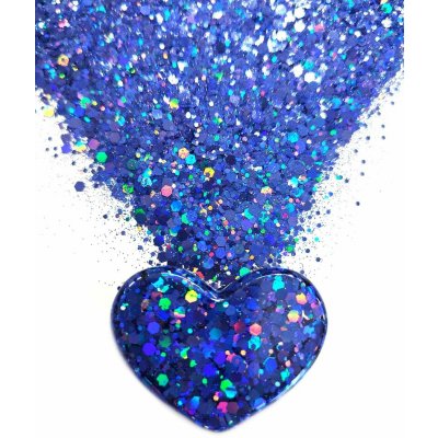 Holografické glitrové třpytky do pryskyřice 10 g modré – Zboží Dáma