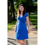 Jsem máma Elegantní bambusové kojicí šaty královská modř – Zboží Dáma