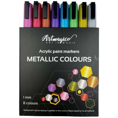 Artmagico Sada akrylových fixů metalických – Zboží Dáma