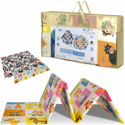 Bocioland Skládací pěnová podložka oboustranná Happy day – Zboží Dáma