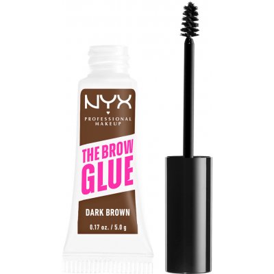 NYX Professional Makeup The Brow Glue Instant Brow Styler tónovací gel na obočí s extrémní fixací 04 Dark Brown 5 g – Zboží Dáma