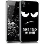 Kwmobile Průhledné s designem don't touch my phone Huawei Y6 bílé – Zboží Živě