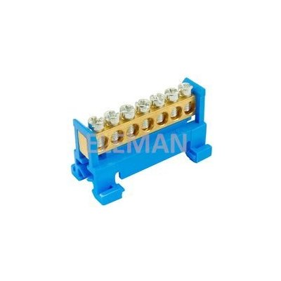 Můstek N 7 (svorkovnice 7x16mm2), nekrytý IP00, modrý, 63A, na DIN – Zboží Mobilmania