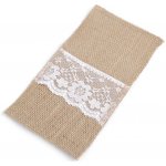 Jutová kapsa na příbory s krajkou 10cm x 21 cm 5ks/bal. – Hledejceny.cz