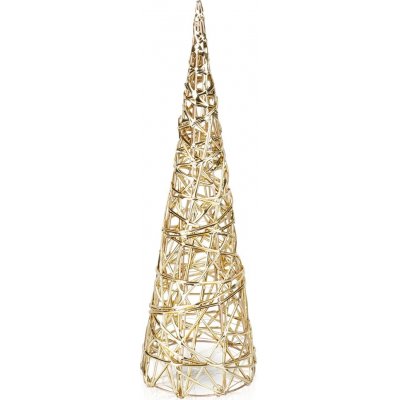 Home Styling Decoration Svítící vánoční stromeček kužel zlatý 40 cm, 20 LED – Hledejceny.cz