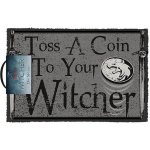 CurePink Netflix The Witcher Zaklínač Toss A Coin Šedá 60 x 40 cm – Zboží Mobilmania