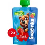 Hello ovocná kapsička s Jahodami 12 x 100 g – Zboží Mobilmania