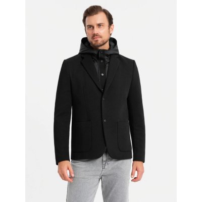 Neobyčejné černé pánské sako V2 BLZB-0133 – Hledejceny.cz