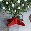 Stojany na stromeček zahrada-XL Stojan na vánoční stromek červený 55,5 x 55,5 x 15 cm
