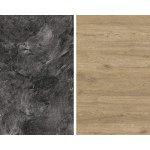 Polyform obkladová deska oboustranná mramor štípaný/dub zlatý 10x640x4100 mm – Zboží Dáma
