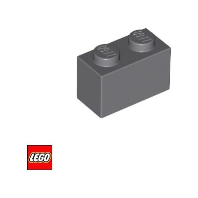 LEGO® 3004 Kostka 1x2 Tmavě-Šedá – Zbozi.Blesk.cz