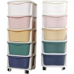 Flamenco Mystique Flamenco Mystique Plastová knihovna na kolečkách, stonované barvy, 98x36x36 cm – Sleviste.cz