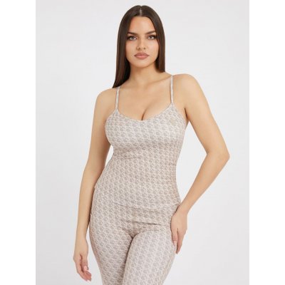 Guess dámský sportovní top V3GP01MC03W béžový – Zboží Mobilmania