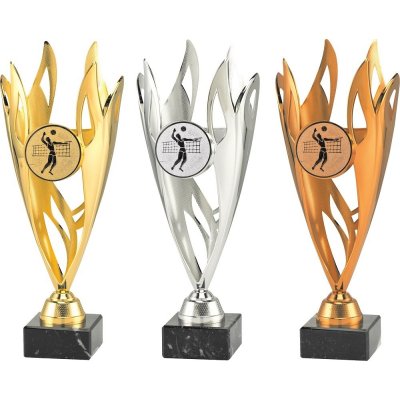 VIZINGR Volejbal poháry muž ET444-19 ET444-19/29 cm stříbro – Sleviste.cz