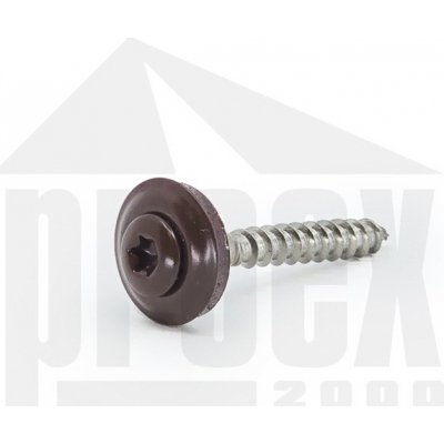 Šroub klempířský pozink. 4,8x20mm, tmavě hnědá RAL8019 – Hledejceny.cz