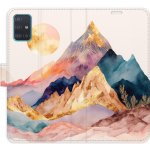 Pouzdro iSaprio Flip s kapsičkami na karty - Beautiful Mountains Samsung Galaxy A51 – Zboží Mobilmania