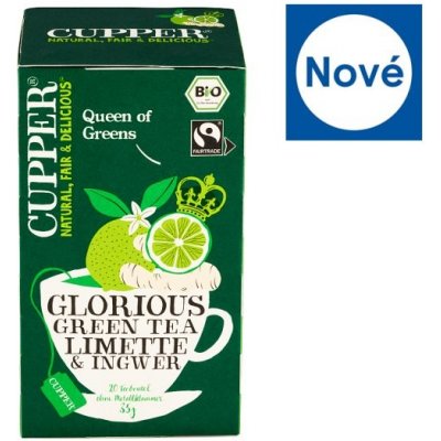 Cupper Bio zelený čaj se zázvorem a limetkou aromatizovaný 20 ks 35 g