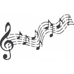 Kreativní svět Noty plastová šablona 14,5x14,5 cm – Zboží Dáma