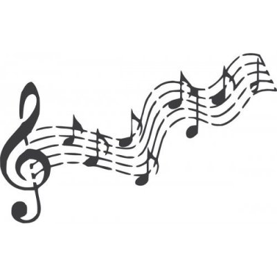 Kreativní svět Noty plastová šablona 14,5x14,5 cm – Zboží Dáma