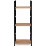 MODERNHOME - Moderní dřevěná knihovna, kovový rám LOFT, 3 police – Sleviste.cz