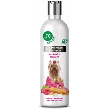 JK ANIMALS Prémiový šampon pro Jorkšírské teriéry (Yorky), 250 ml, s výtažky z ovsa, malin a ženšenu