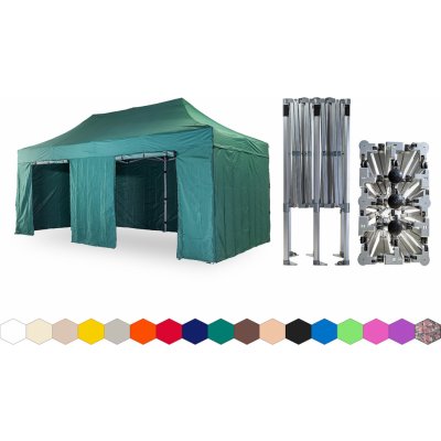 TENTino BIG HEXAGON 4x6 m 9A ZELENÁ 6 noh – Sleviste.cz